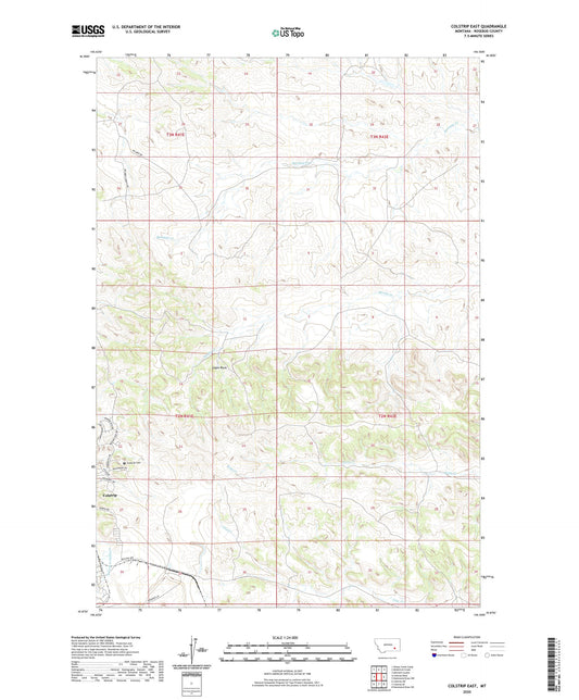 Colstrip East Montana US Topo Map Image
