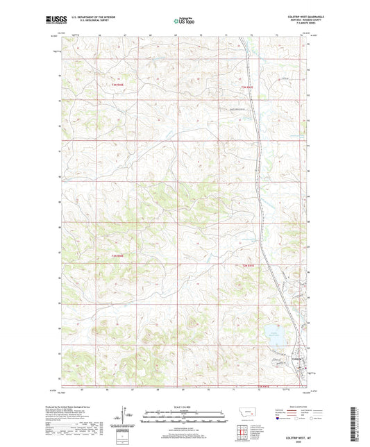 Colstrip West Montana US Topo Map Image