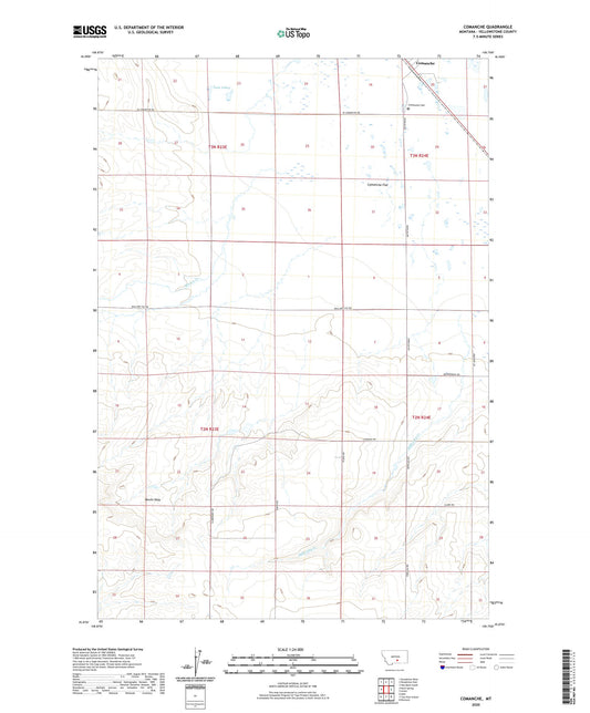 Comanche Montana US Topo Map Image