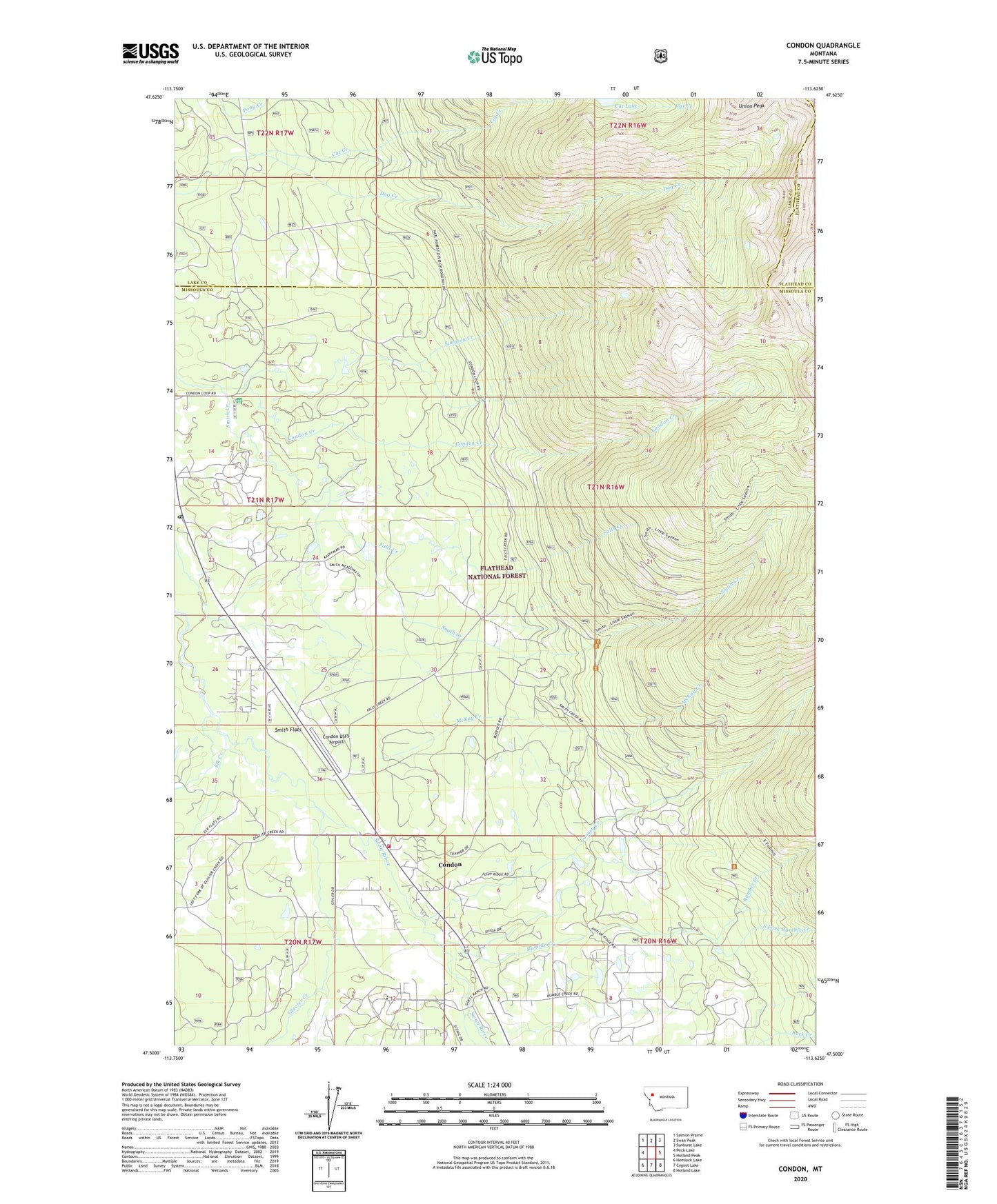 Condon Montana US Topo Map Image