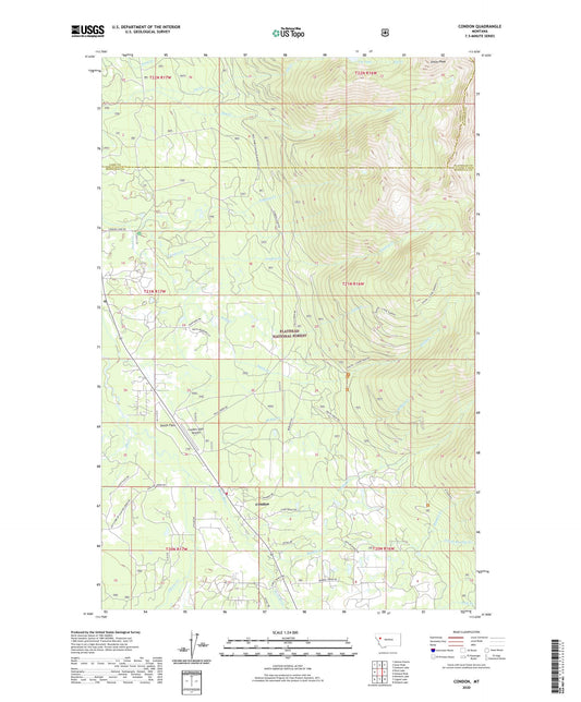 Condon Montana US Topo Map Image