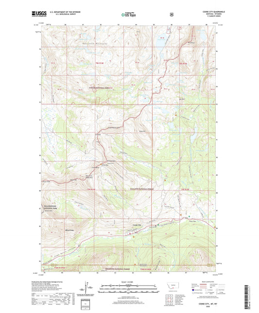 Cooke City Montana US Topo Map Image
