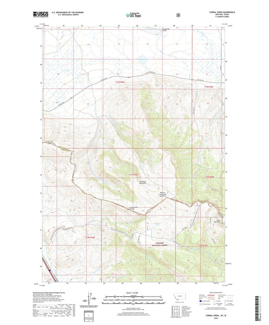 Corral Creek Montana US Topo Map Image