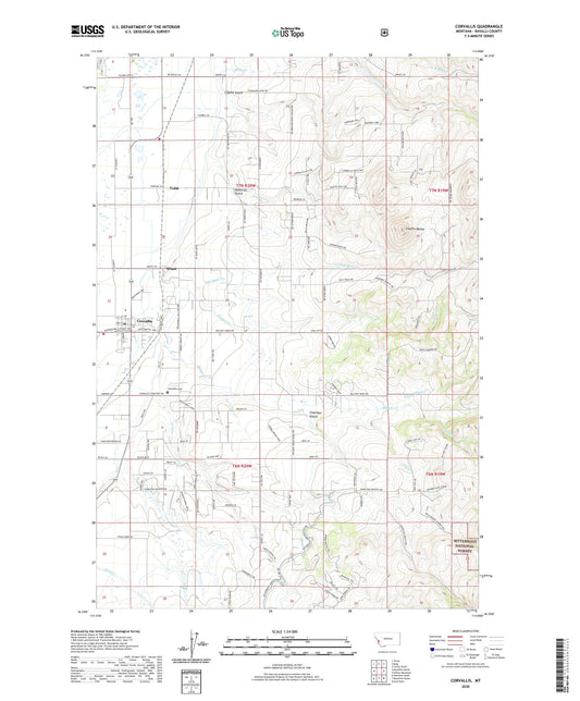 Corvallis Montana US Topo Map Image