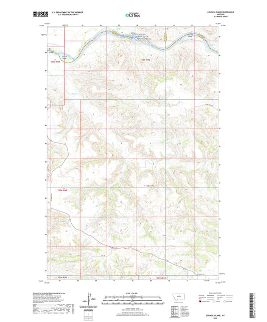 Council Island Montana US Topo Map Image