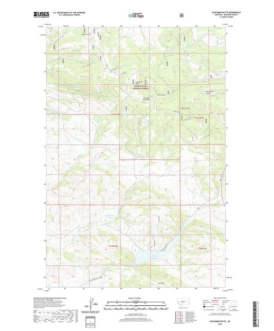 Coxcombe Butte Montana US Topo Map Image