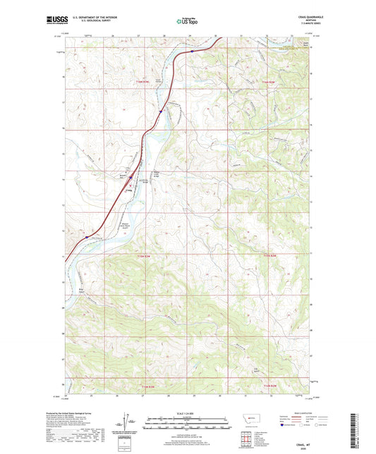 Craig Montana US Topo Map Image