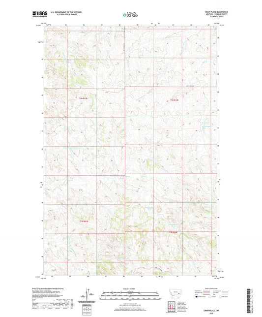 Crain Place Montana US Topo Map Image