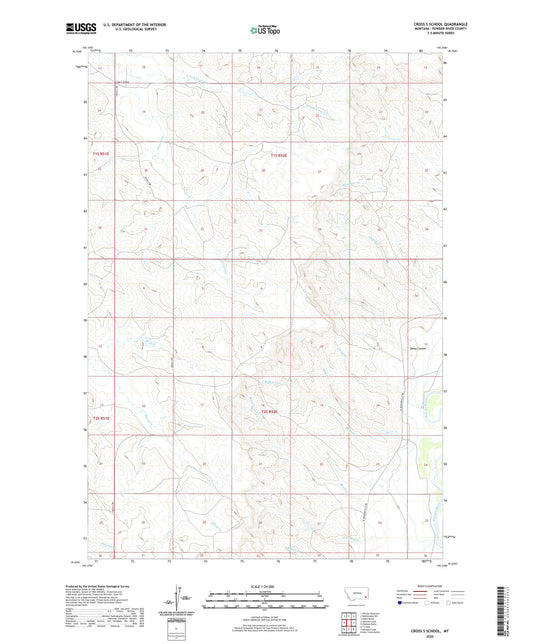 Cross S School Montana US Topo Map Image