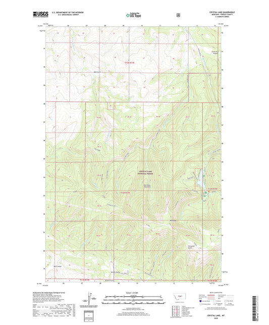 Crystal Lake Montana US Topo Map Image