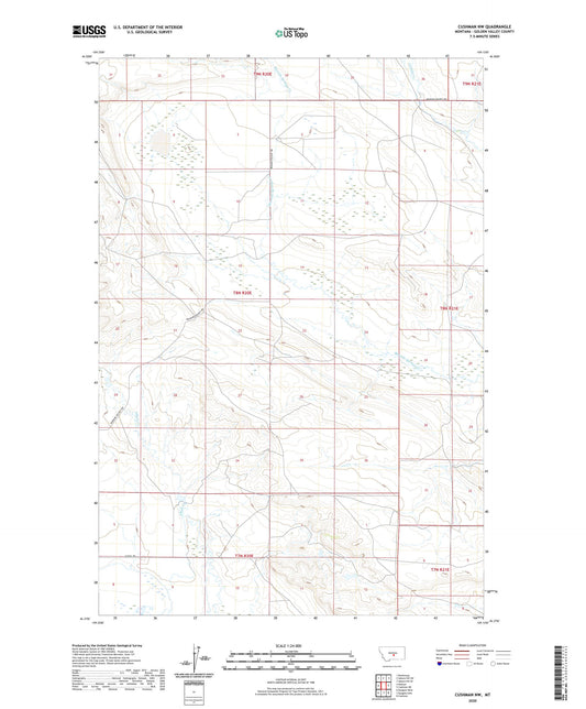 Cushman NW Montana US Topo Map Image