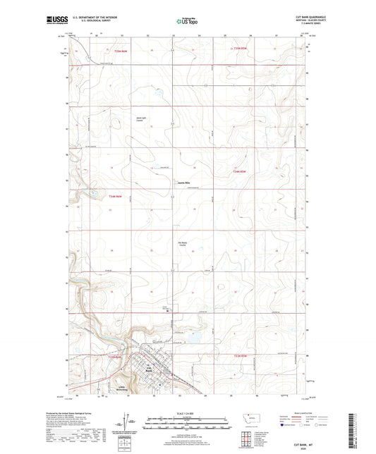 Cut Bank Montana US Topo Map Image