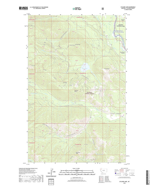 Cyclone Lake Montana US Topo Map Image