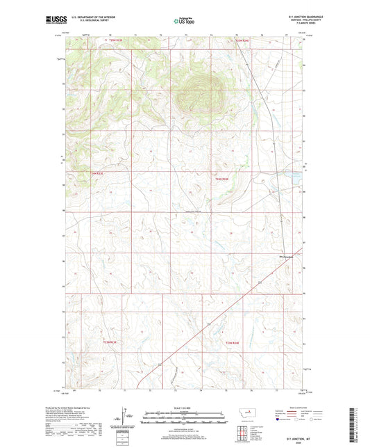 D Y Junction Montana US Topo Map Image