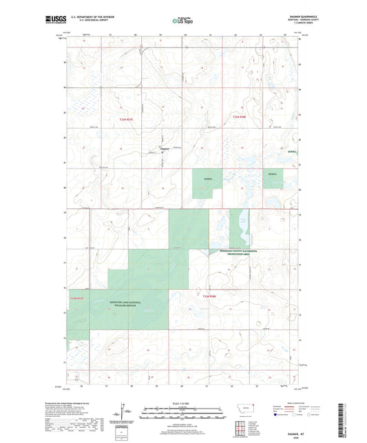 Dagmar Montana US Topo Map Image
