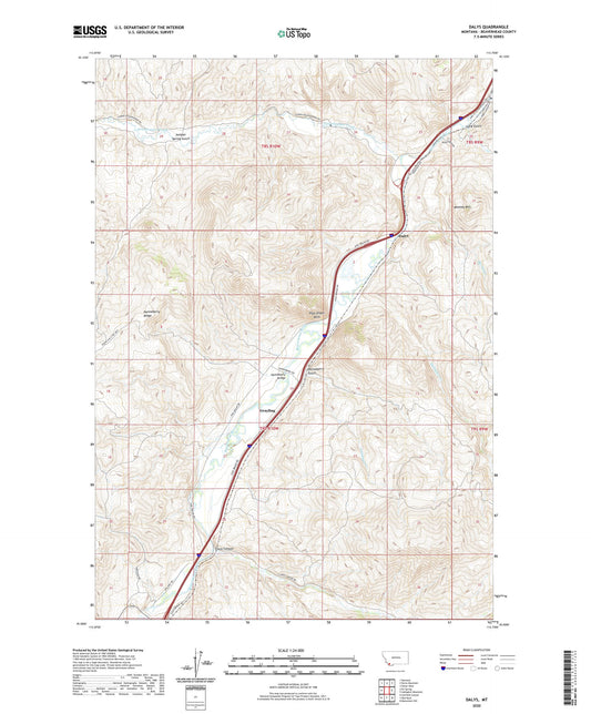 Dalys Montana US Topo Map Image