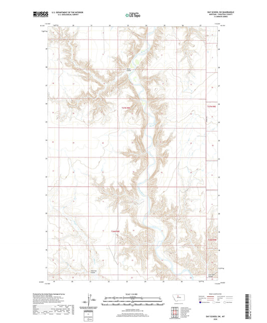 Day School SW Montana US Topo Map Image