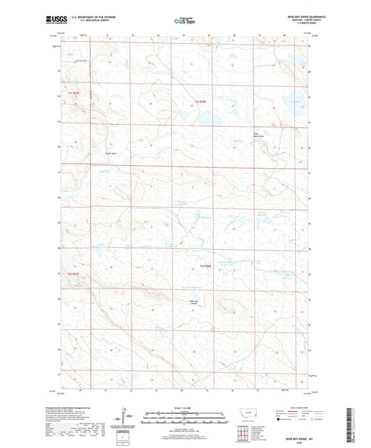 Dead Boy Divide Montana US Topo Map Image