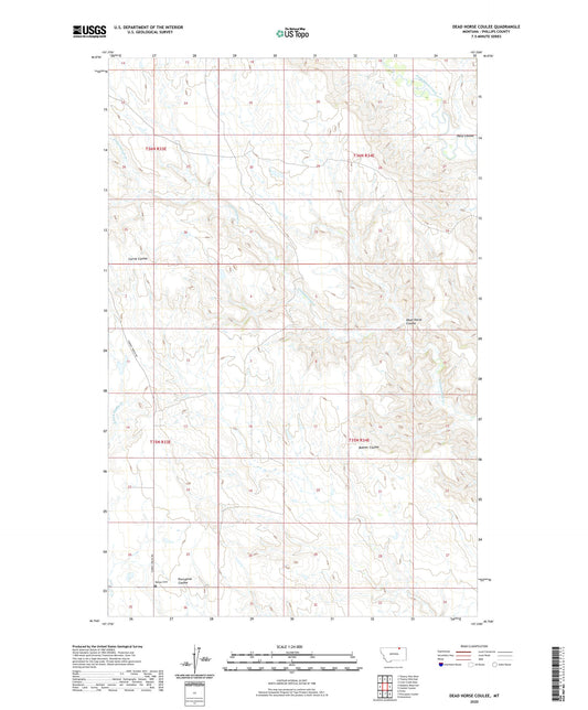 Dead Horse Coulee Montana US Topo Map Image