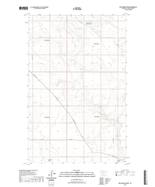 Dead Indian Spring Montana US Topo Map Image