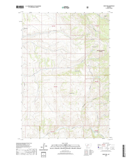Deer Park Montana US Topo Map Image
