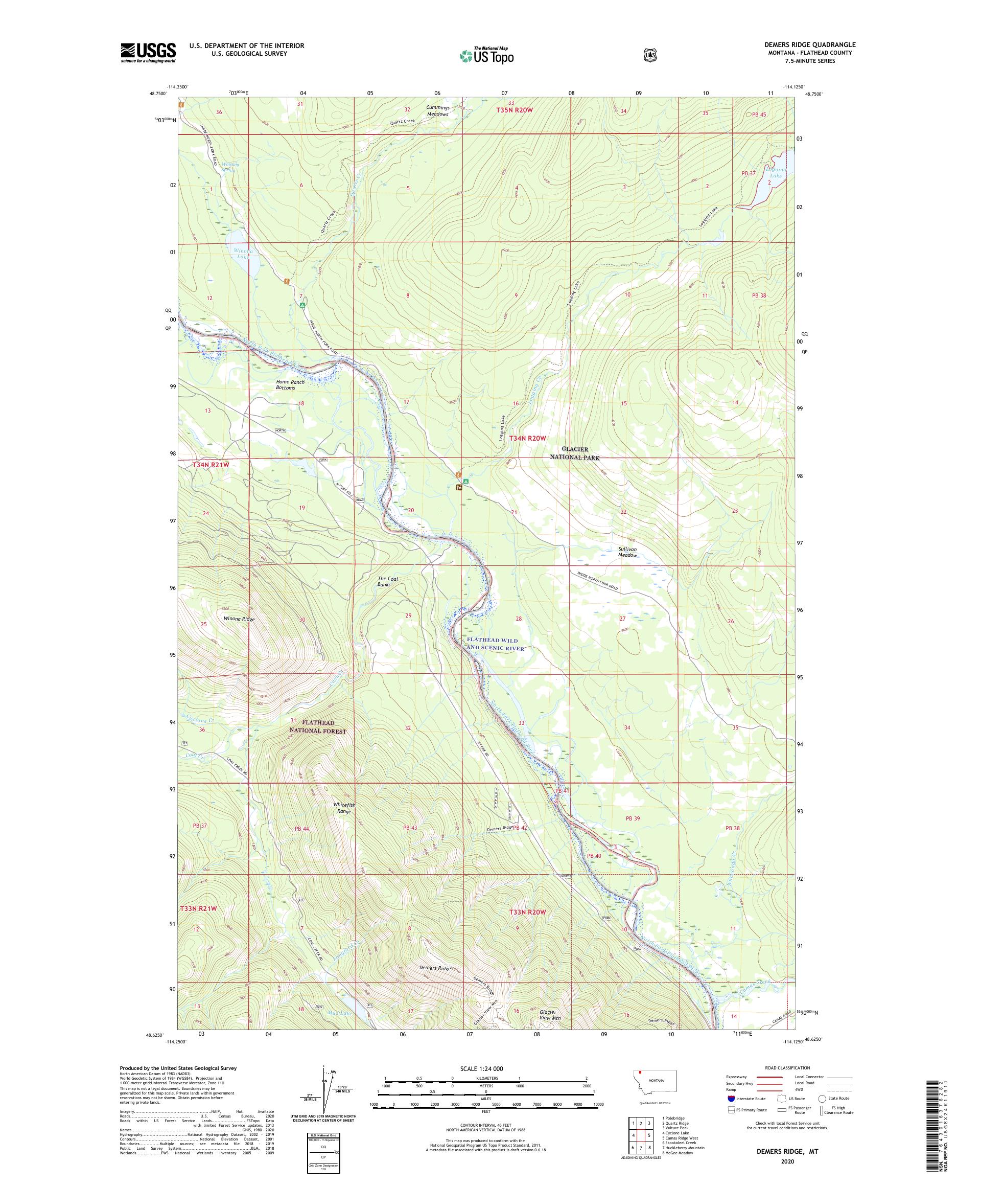 Demers Ridge Montana US Topo Map – MyTopo Map Store
