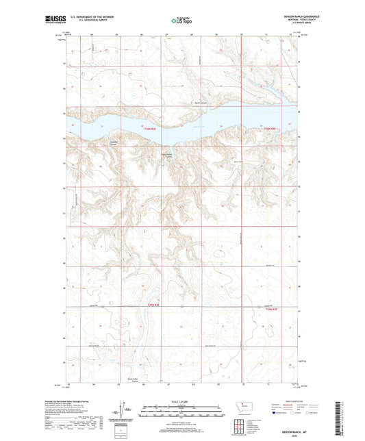 Denson Ranch Montana US Topo Map Image