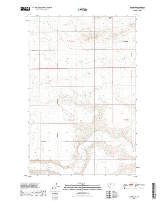 Dent Bridge Montana US Topo Map Image