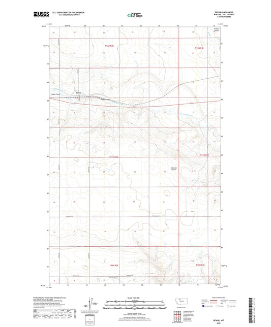 Devon Montana US Topo Map Image