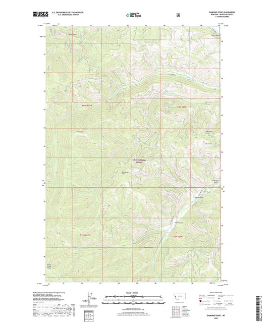 Diamond Point Montana US Topo Map Image