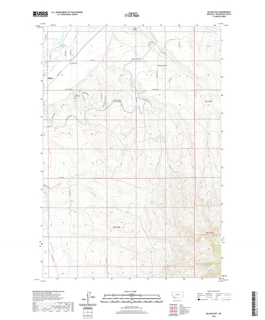 Dillon East Montana US Topo Map Image