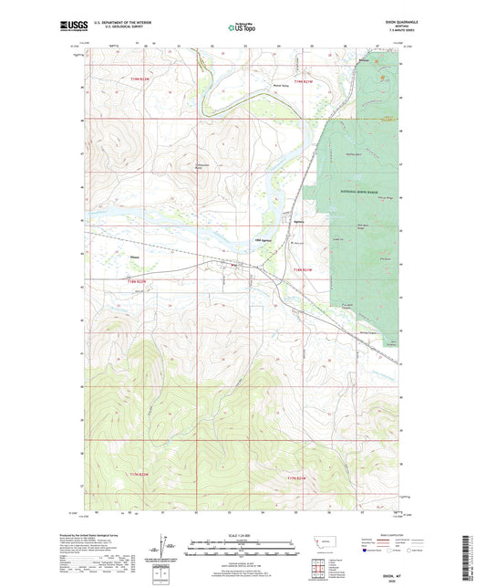 Dixon Montana US Topo Map Image