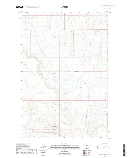 Donleys Reservoir Montana US Topo Map Image