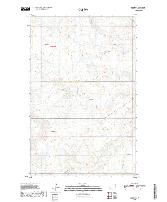 Dooley SE Montana US Topo Map Image