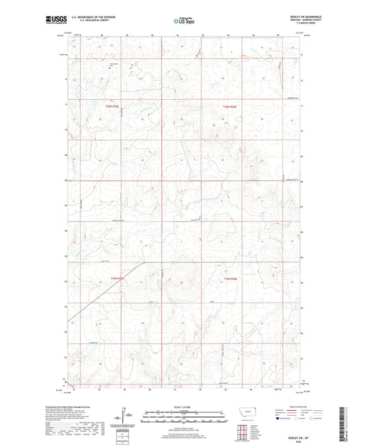Dooley SW Montana US Topo Map Image
