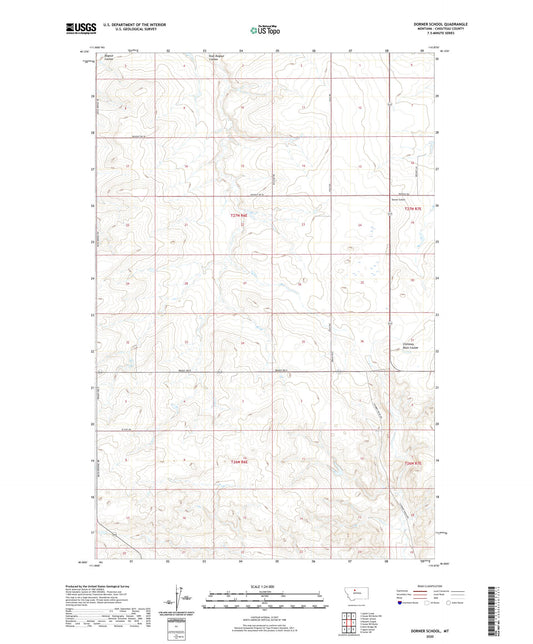 Dorner School Montana US Topo Map Image