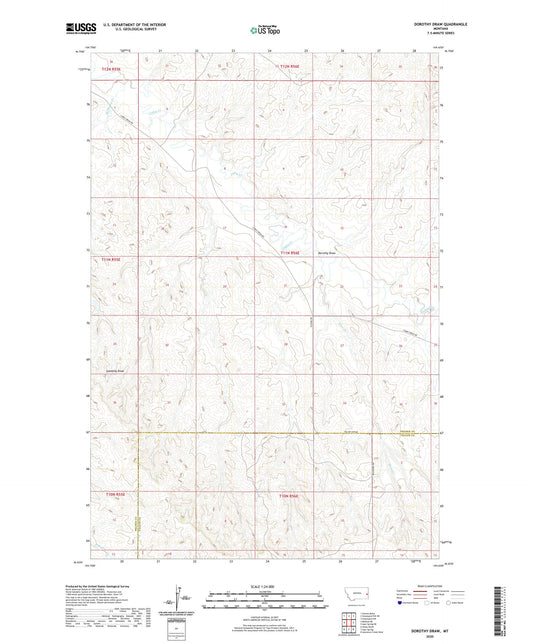 Dorothy Draw Montana US Topo Map Image