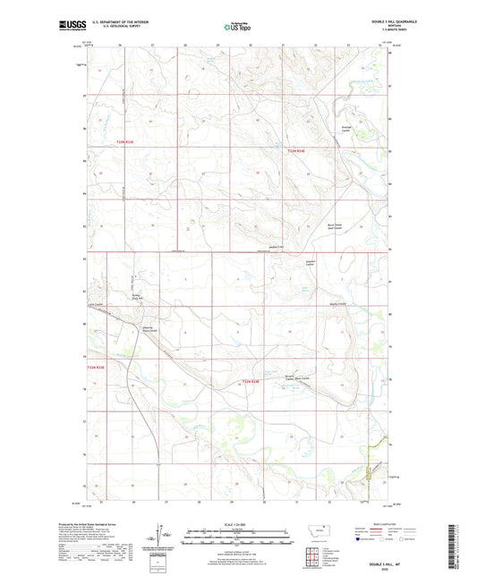 Double S Hill Montana US Topo Map Image