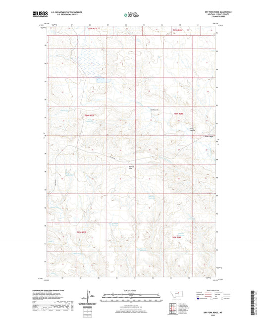 Dry Fork Ridge Montana US Topo Map Image