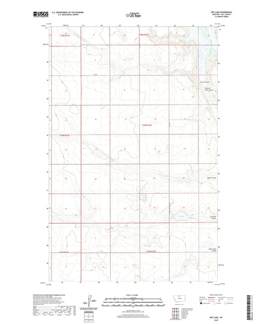 Dry Lake Montana US Topo Map Image