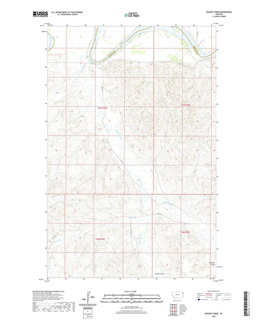 Dugout Creek Montana US Topo Map Image