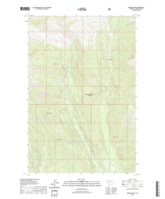 Dunham Point Montana US Topo Map Image