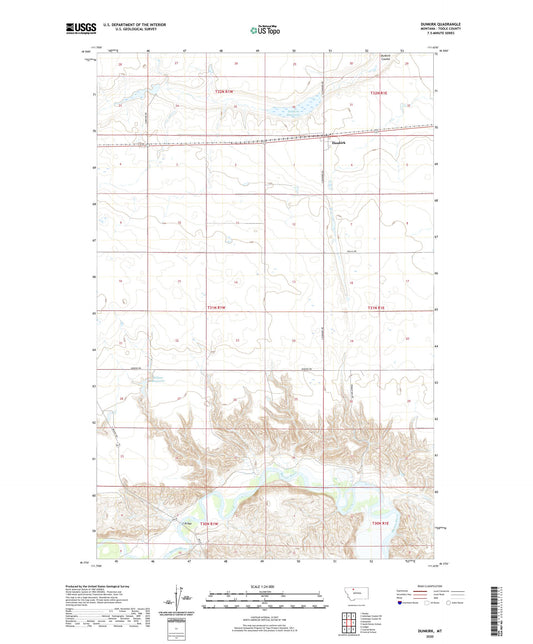 Dunkirk Montana US Topo Map Image