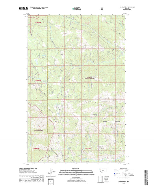 Dunsire Point Montana US Topo Map Image
