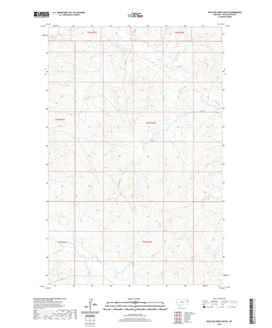 Duplisse Creek South Montana US Topo Map Image