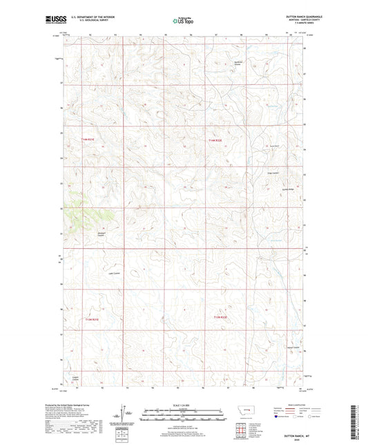 Dutton Ranch Montana US Topo Map Image