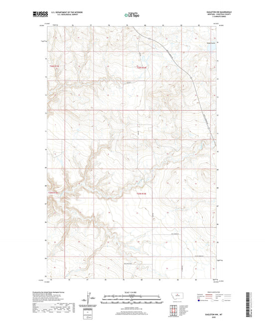 Eagleton NW Montana US Topo Map Image