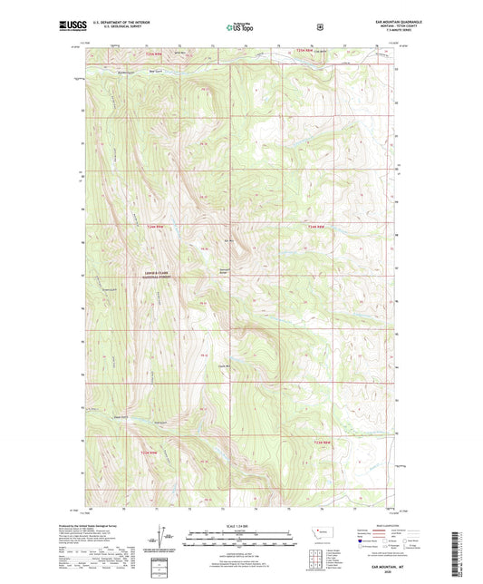 Ear Mountain Montana US Topo Map Image