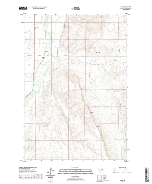 Edgar Montana US Topo Map Image