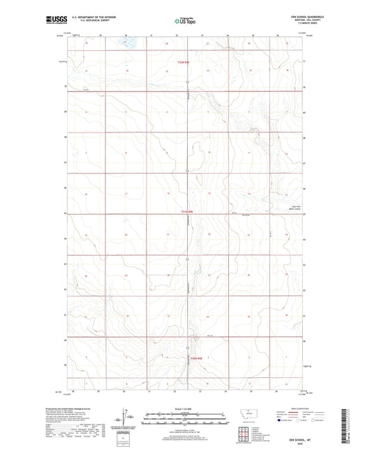Een School Montana US Topo Map Image